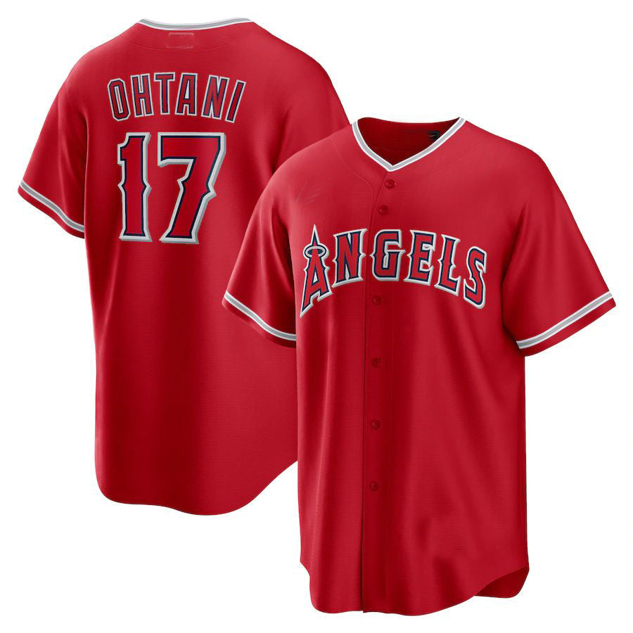 Custom Red LAA Baseball Shirt Top
