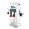 Custom #17 White MIA Football Shirt Top