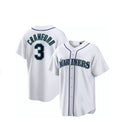 Custom #3 White SEA Baseball Shirt Top
