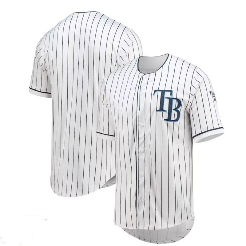 Custom White TB Baseball Shirt Top