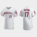 Custom #17 White LAA Baseball Shirt Top