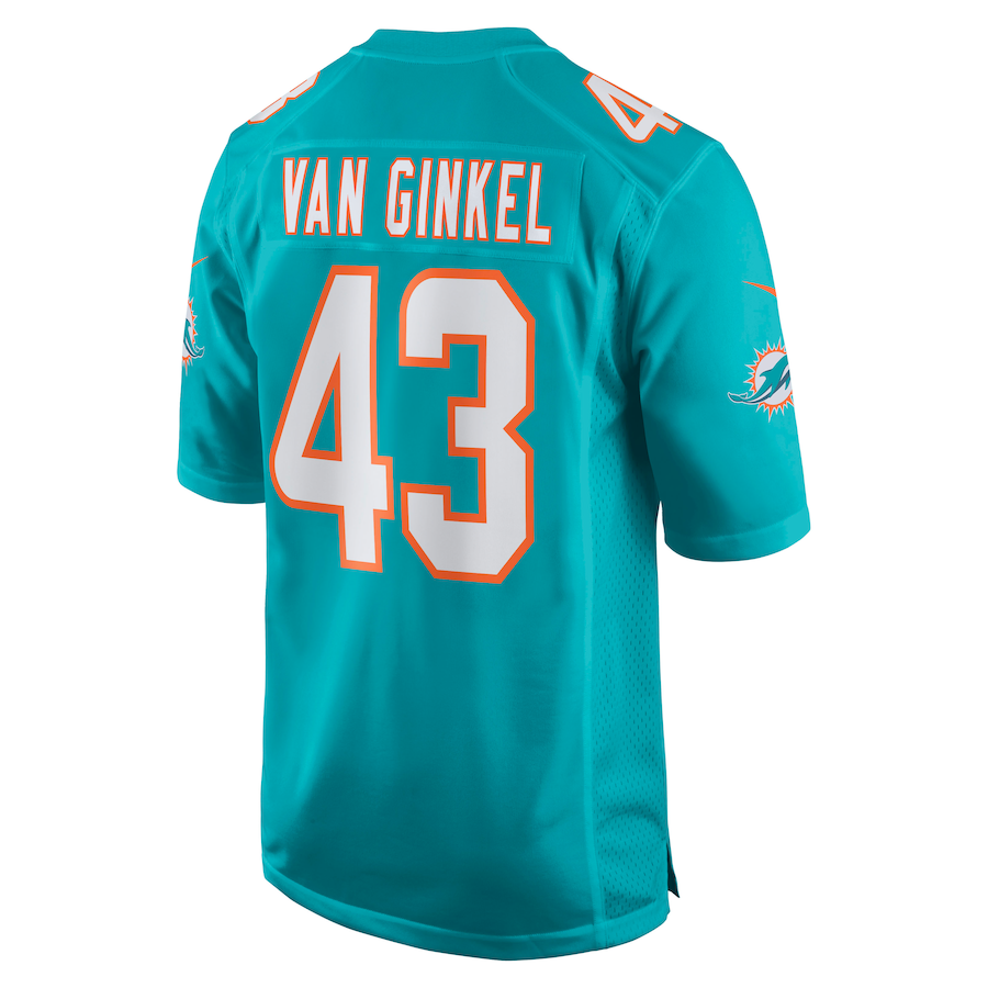 Custom #43 Aqua MIA Football Shirt Top
