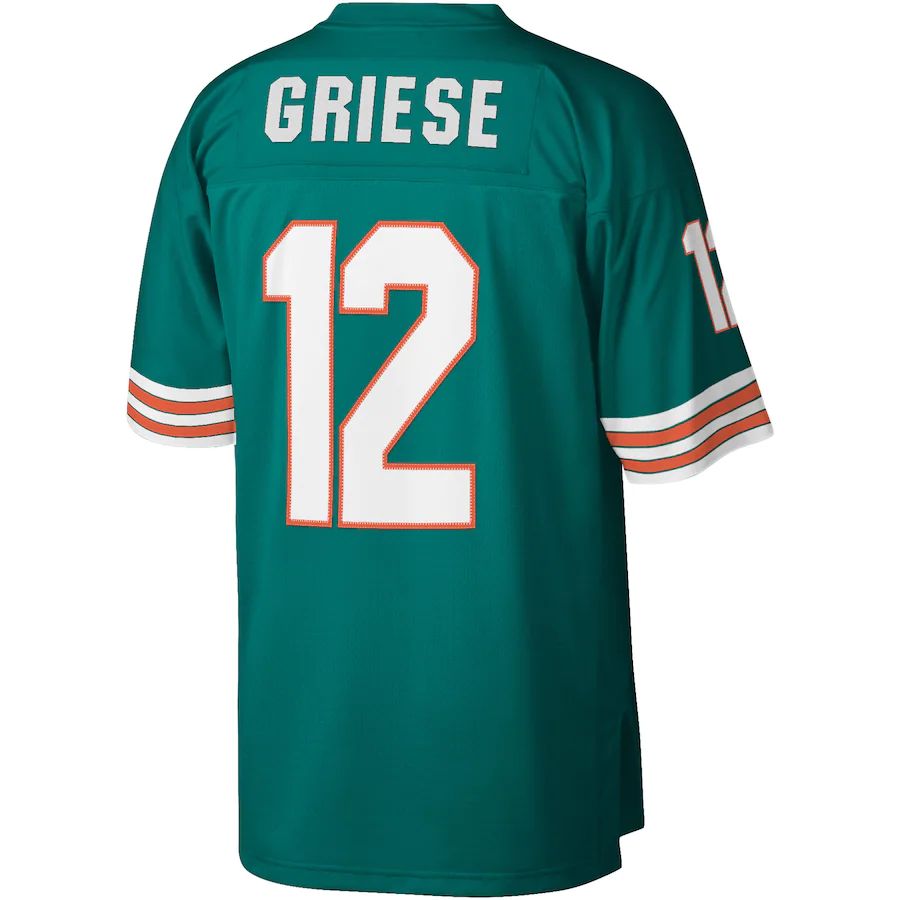 Custom #12 Aqua 1972 MIA Football Shirt Top