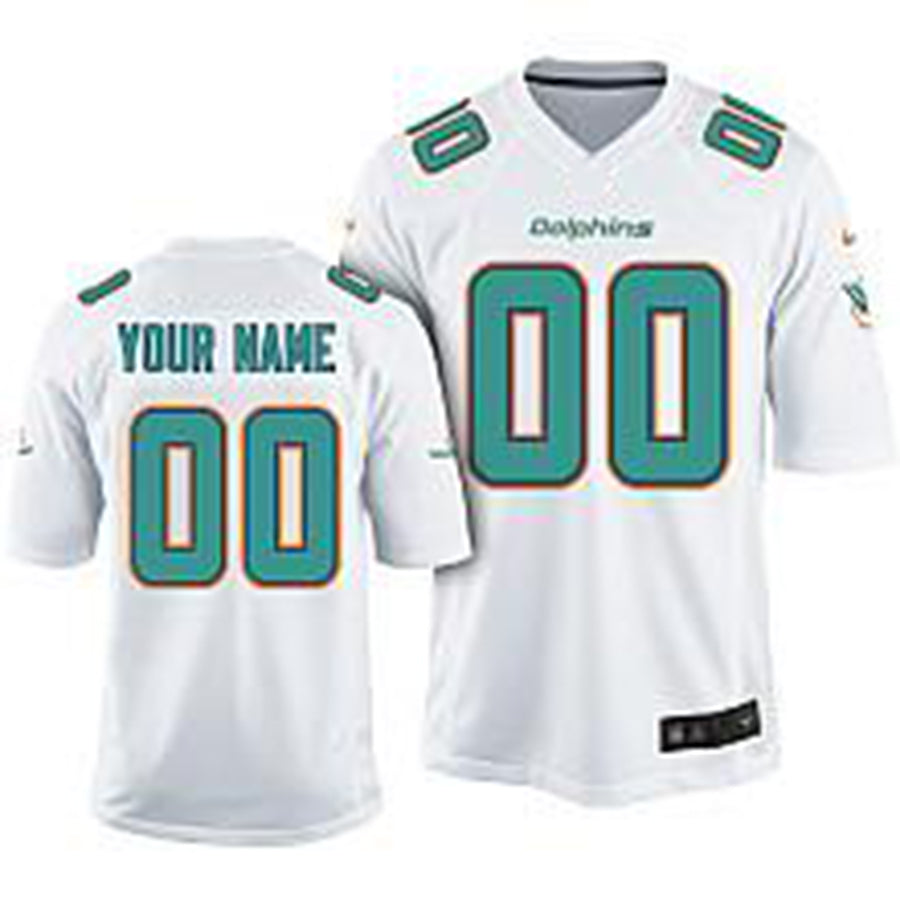 Custom White 2013 MIA Football Shirt Top
