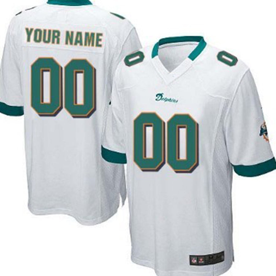 Custom White MIA Football Shirt Top