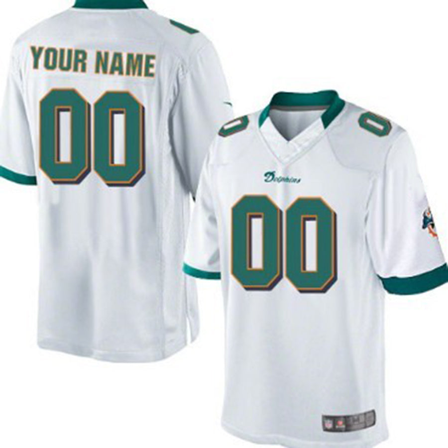 Custom White MIA Football Shirt Top