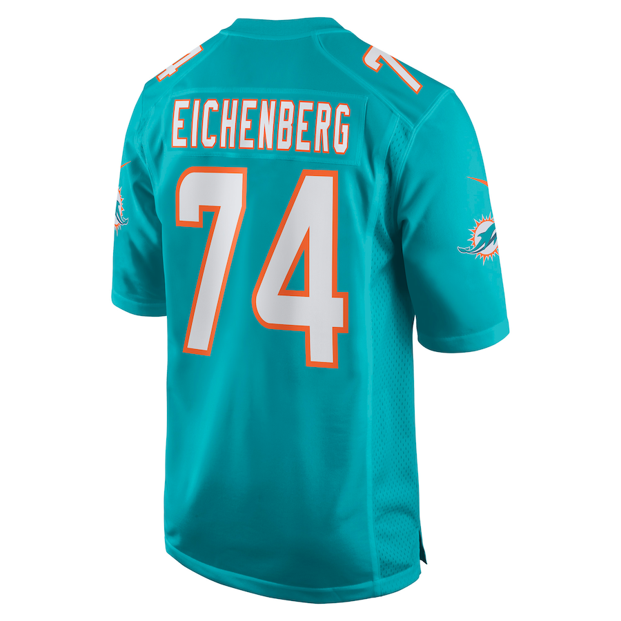Custom #74 Aqua MIA Football Shirt Top