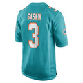 Custom #3 Aqua MIA Football Shirt Top