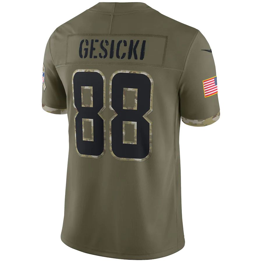 Custom #88 Olive 2022 MIA Football Shirt Top