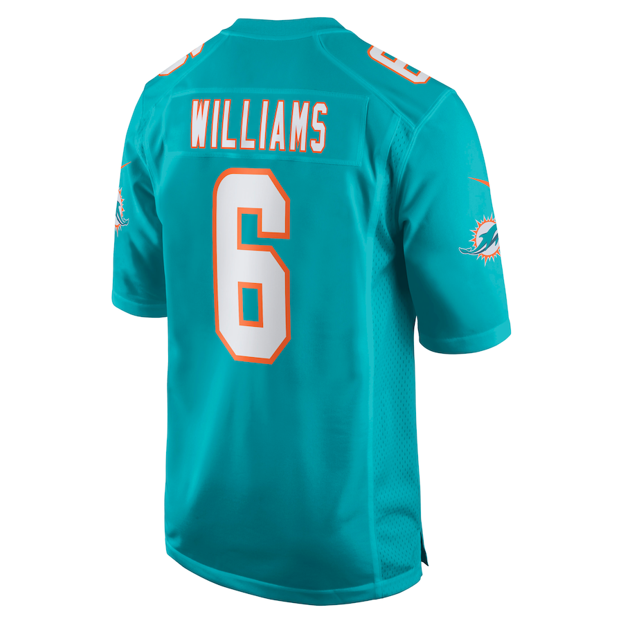Custom #6 Aqua MIA Football Shirt Top