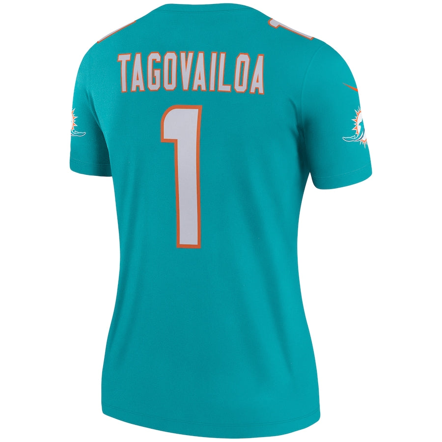 Custom #1 Aqua MIA Football Shirt Top