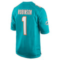 Custom #1 Aqua 2024 MIA Football Shirt Top