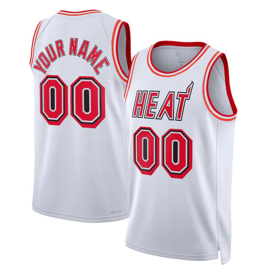 Custom #23 White 2022 MIA Basketball Shirt Top