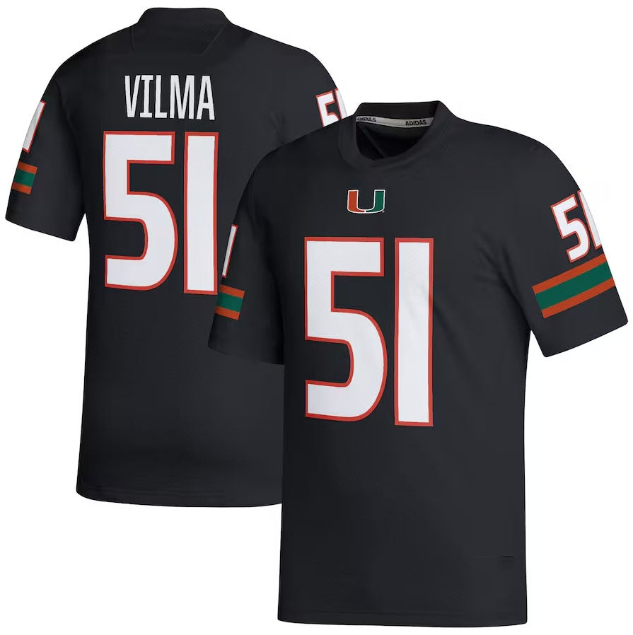 Custom #51 Black Football Shirt Top