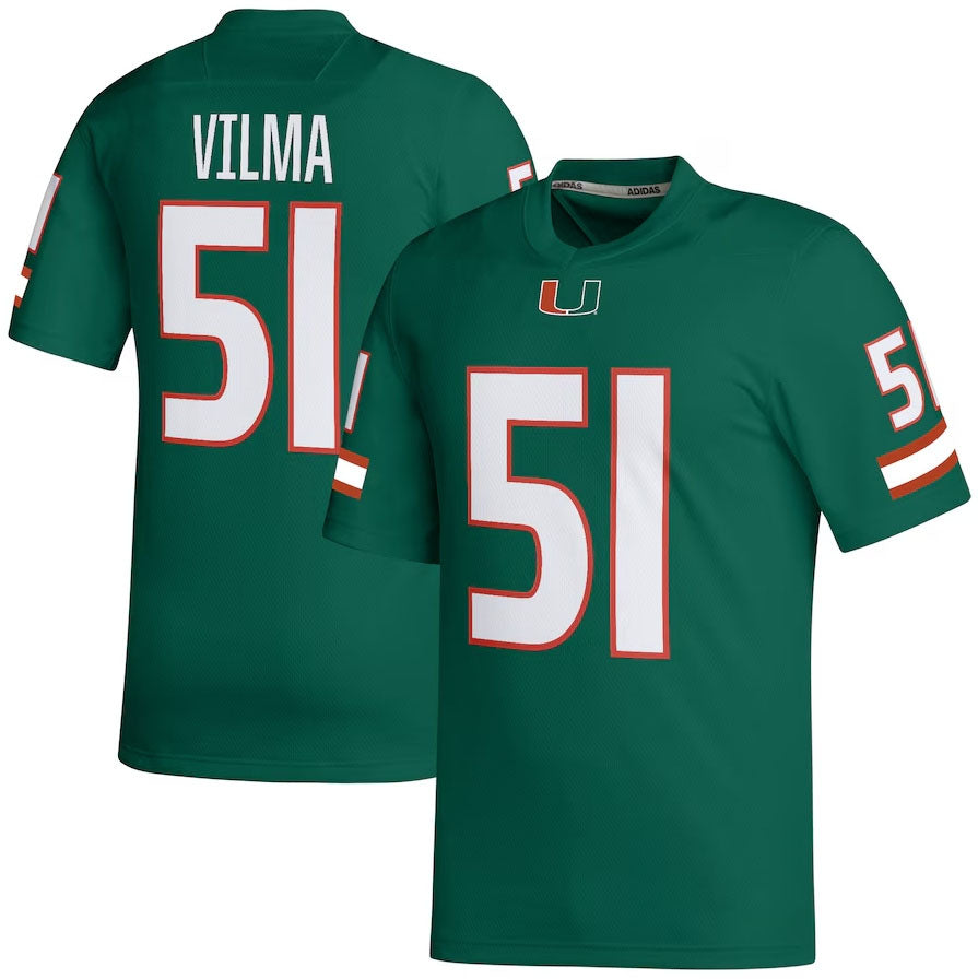 Custom #51 Green Football Shirt Top