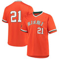 Custom #21 Orange Baseball Shirt Top