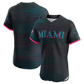 Custom Black 2025 City Connect MIA Baseball Shirt Top