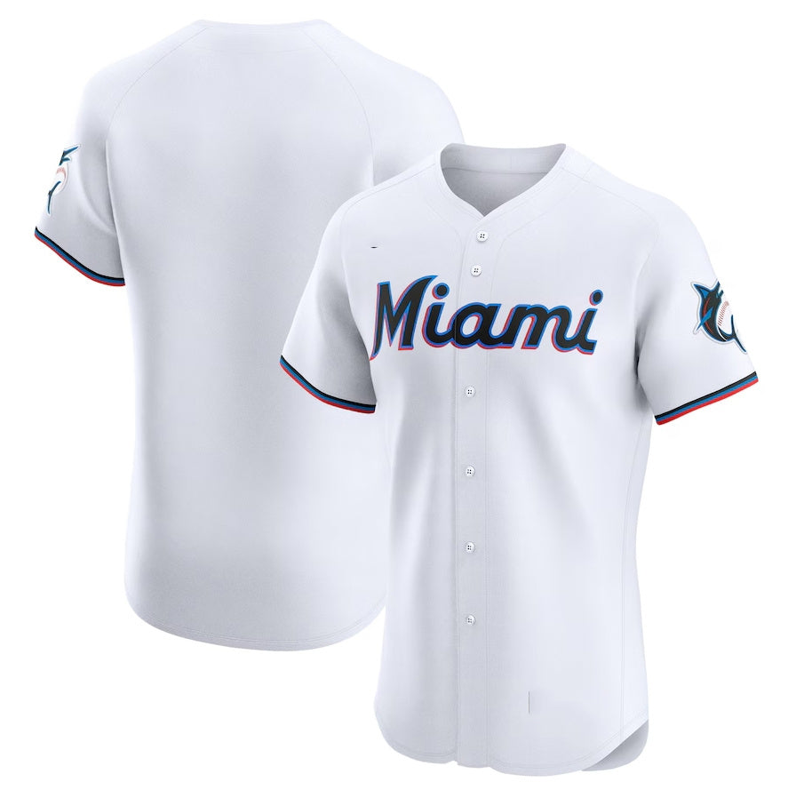 Custom White MIA Baseball Shirt Top