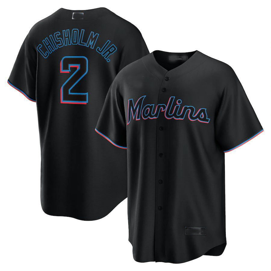 Custom #2 Black MIA Baseball Shirt Top