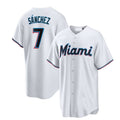 Custom #7 White MIA Baseball Shirt Top