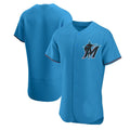 Custom Blue MIA Baseball Shirt Top
