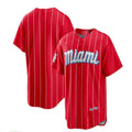 Custom Red City Connect MIA Baseball Shirt Top