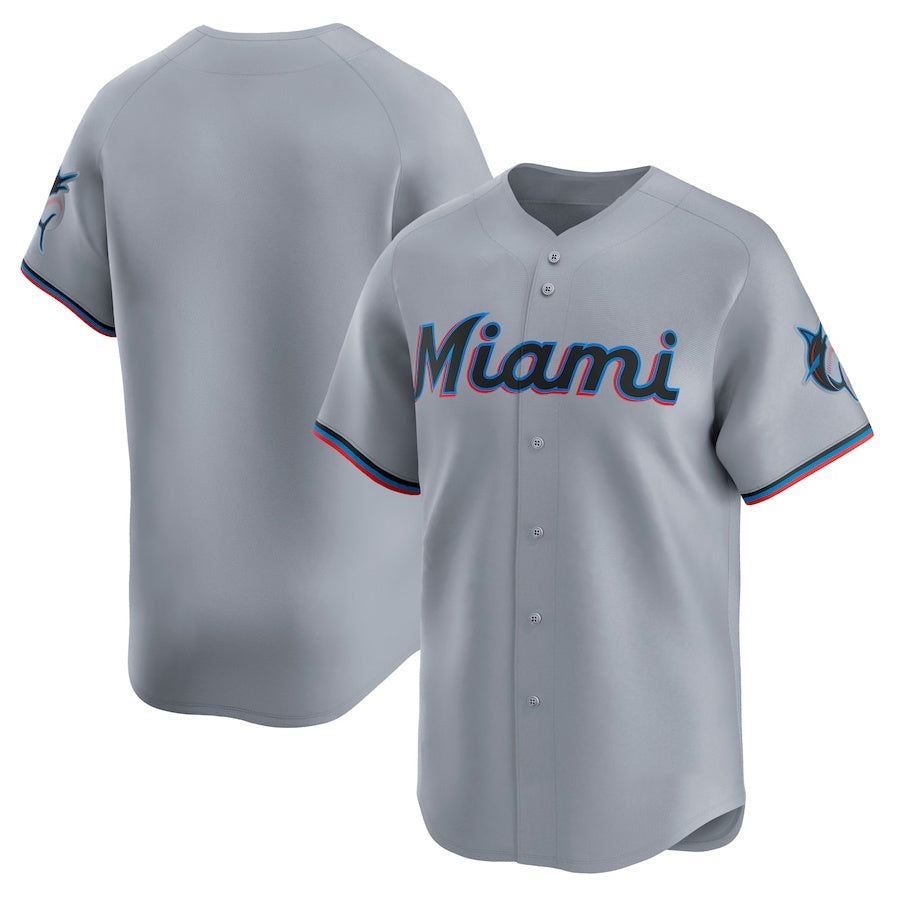 Custom Gray MIA Baseball Shirt Top