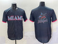 Custom Black 2025 City Connect MIA Baseball Shirt Top