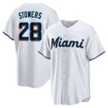Custom #28 White MIA Baseball Shirt Top