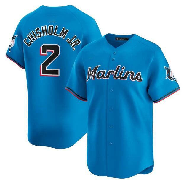 Custom #2 Blue MIA Baseball Shirt Top
