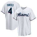 Custom #4 White MIA Baseball Shirt Top