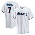 Custom #7 White MIA Baseball Shirt Top