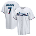 Custom #7 White MIA Baseball Shirt Top
