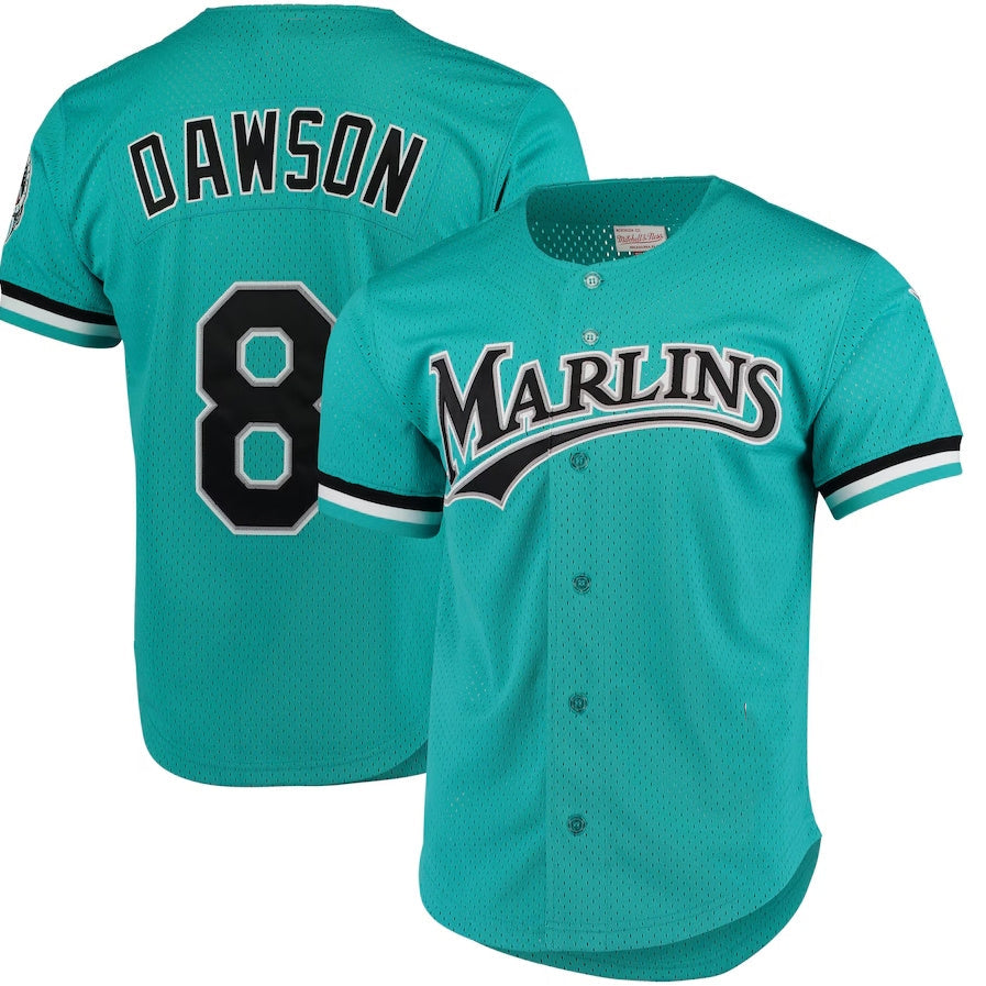 Custom #8 Teal MIA Baseball Shirt Top