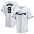 Custom #9 White MIA Baseball Shirt Top