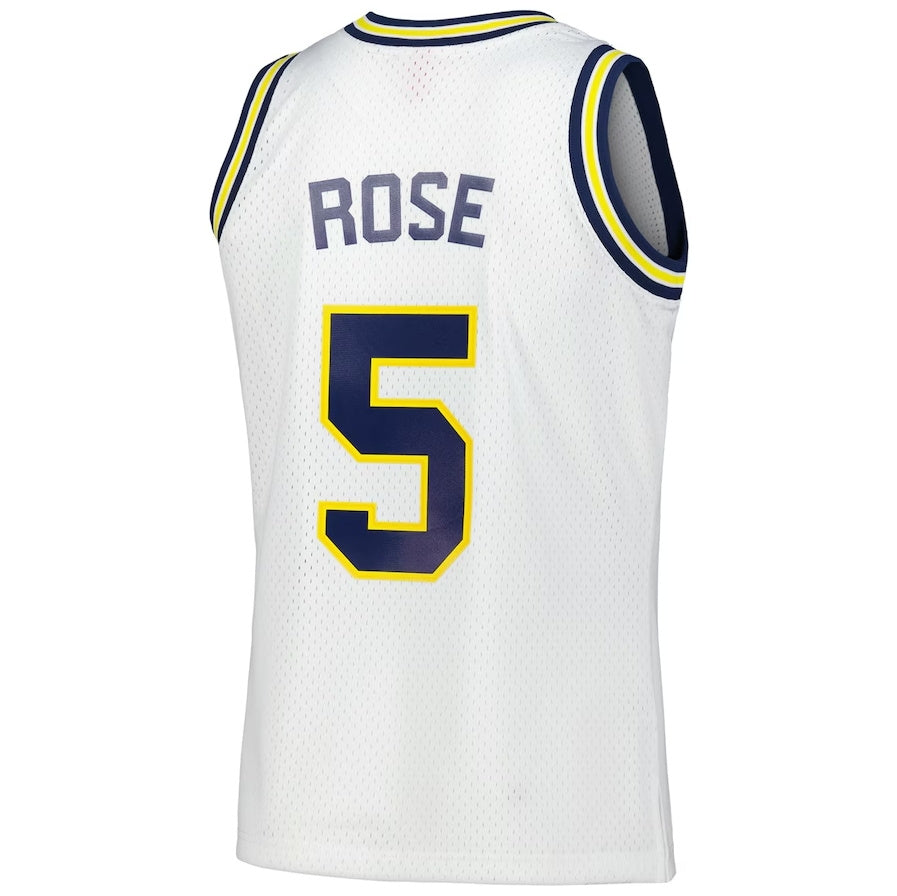 Custom #5 White 1991 College Shirt Top