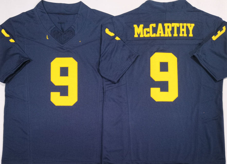Custom #9 Navy 2024 Football Shirt Top