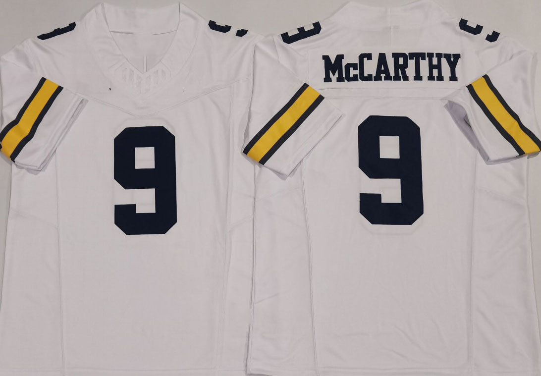Custom #9 White 2024 Football Shirt Top