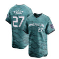 Custom #27 Teal 2023 Baseball Shirt Top