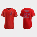 Custom #27 Red 2020 LAA Baseball Shirt Top
