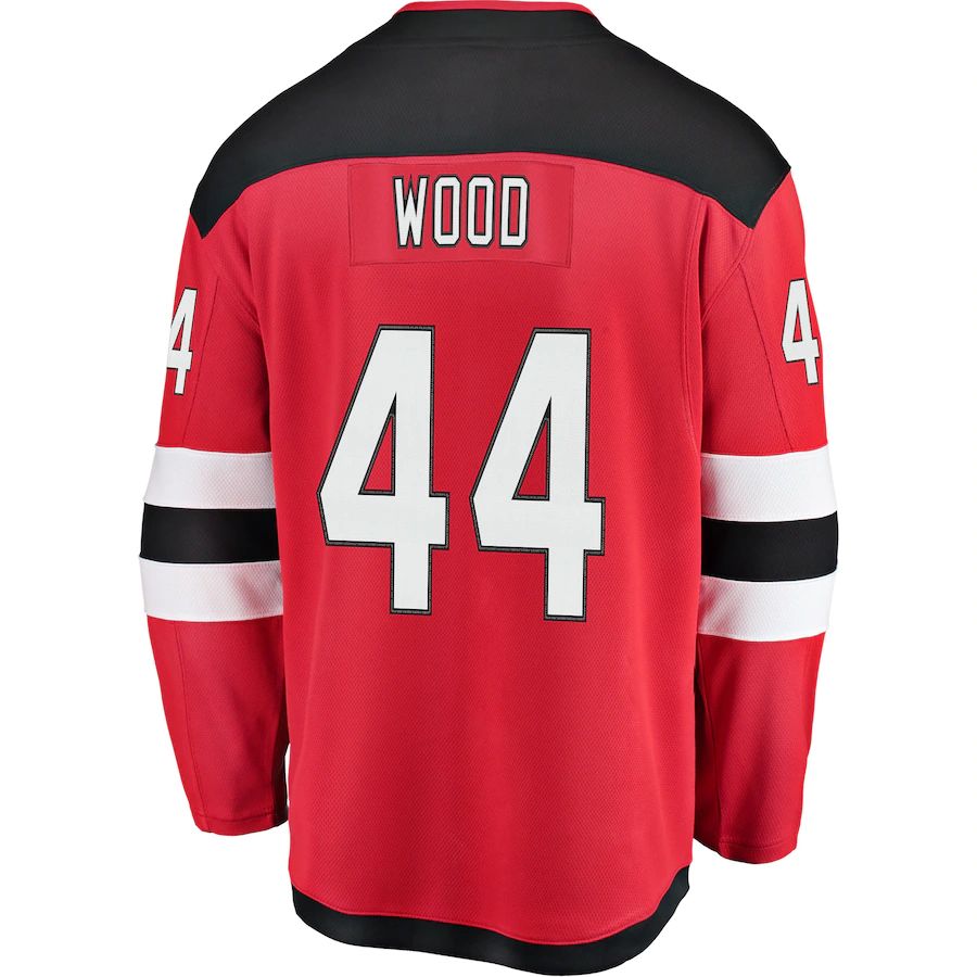 Custom #44 Red NJD Hockey Shirt Top