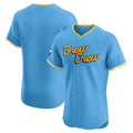 Custom Powder Blue City Connect MIL Baseball Shirt Top