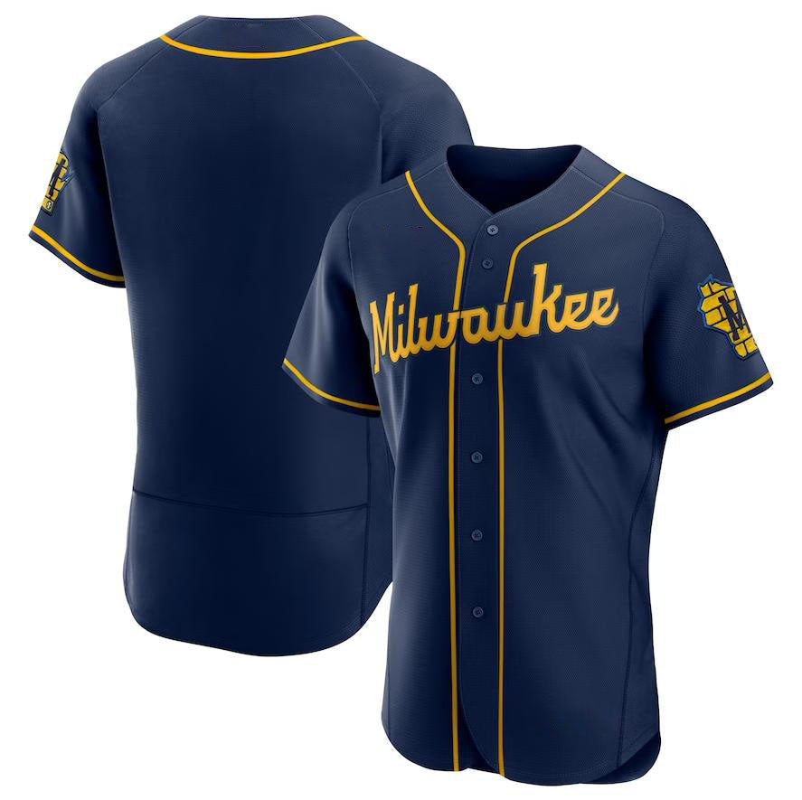 Custom Navy MIL Baseball Shirt Top
