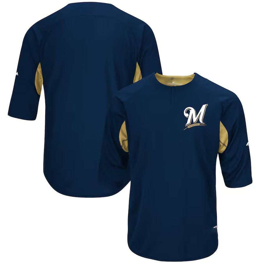Custom Navy MIL Baseball Shirt Top