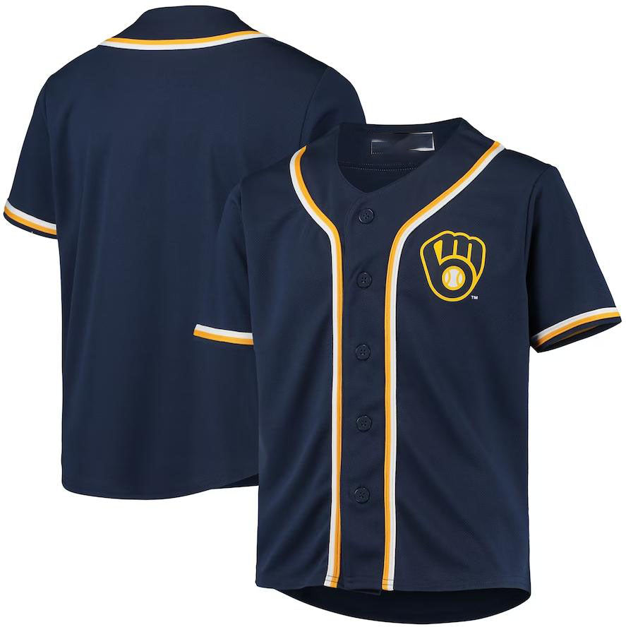 Custom Navy MIL Baseball Shirt Top