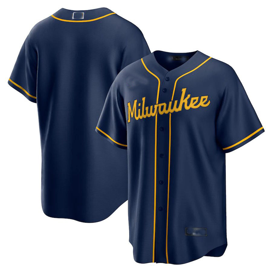 Custom Navy MIL Baseball Shirt Top
