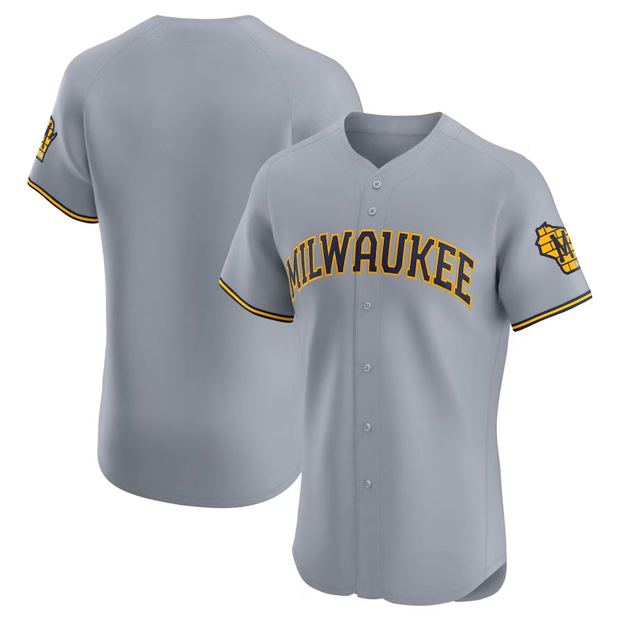 Custom Gray MIL Baseball Shirt Top