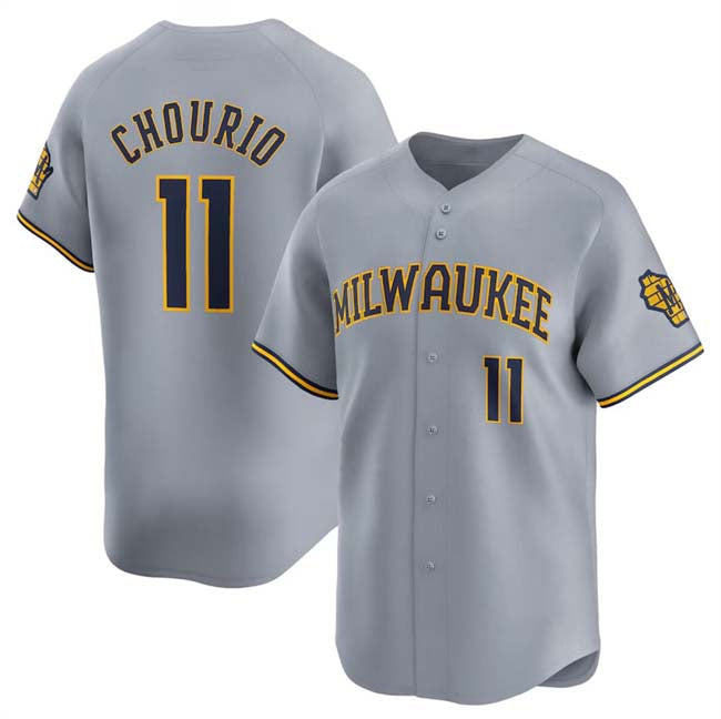 Custom #11 Grey 2024 MIL Baseball Shirt Top