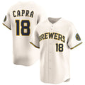 Custom #18 Cream 2025 MIL Baseball Shirt Top