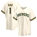 Custom #1 White MIL Baseball Shirt Top